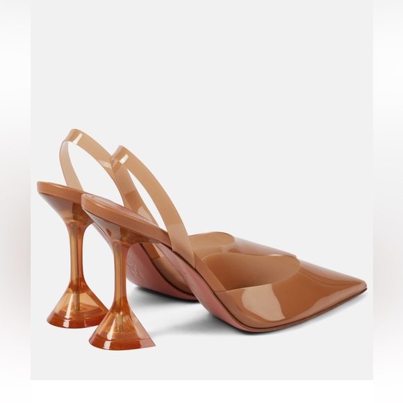 AMINA MUADDI- Holli Glass 95 PVC sling back pump-EU 38- worn once!! - Picture 2 of 11